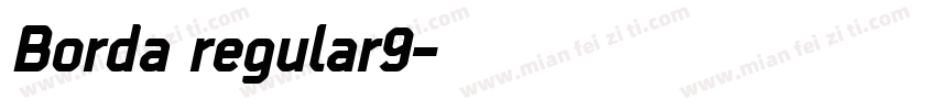 Borda regular9字体转换